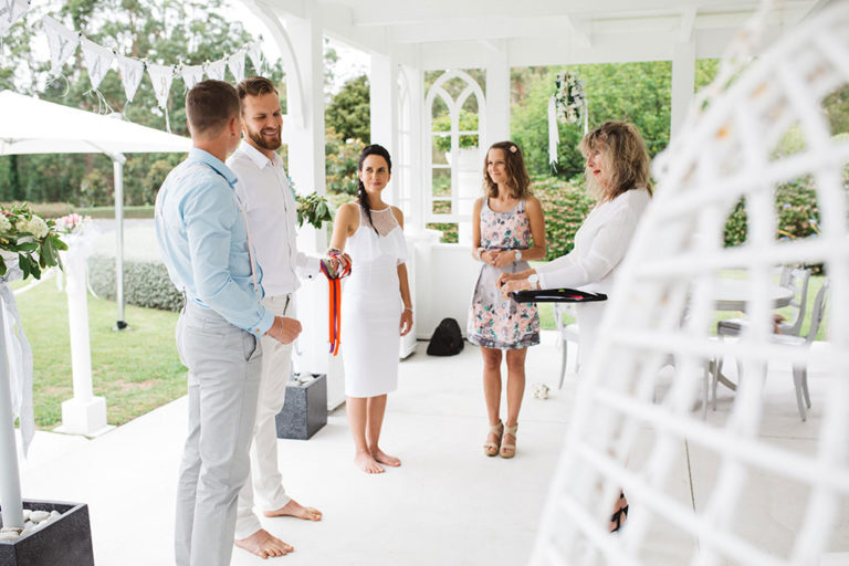 handfasting ceremony at seronera kerikeri